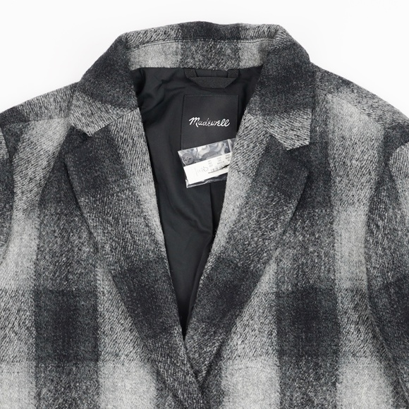 New MADEWELL The Oversized Dorset Blazer in Buffalo Check Boiled Wool - Picture 7 of 7
